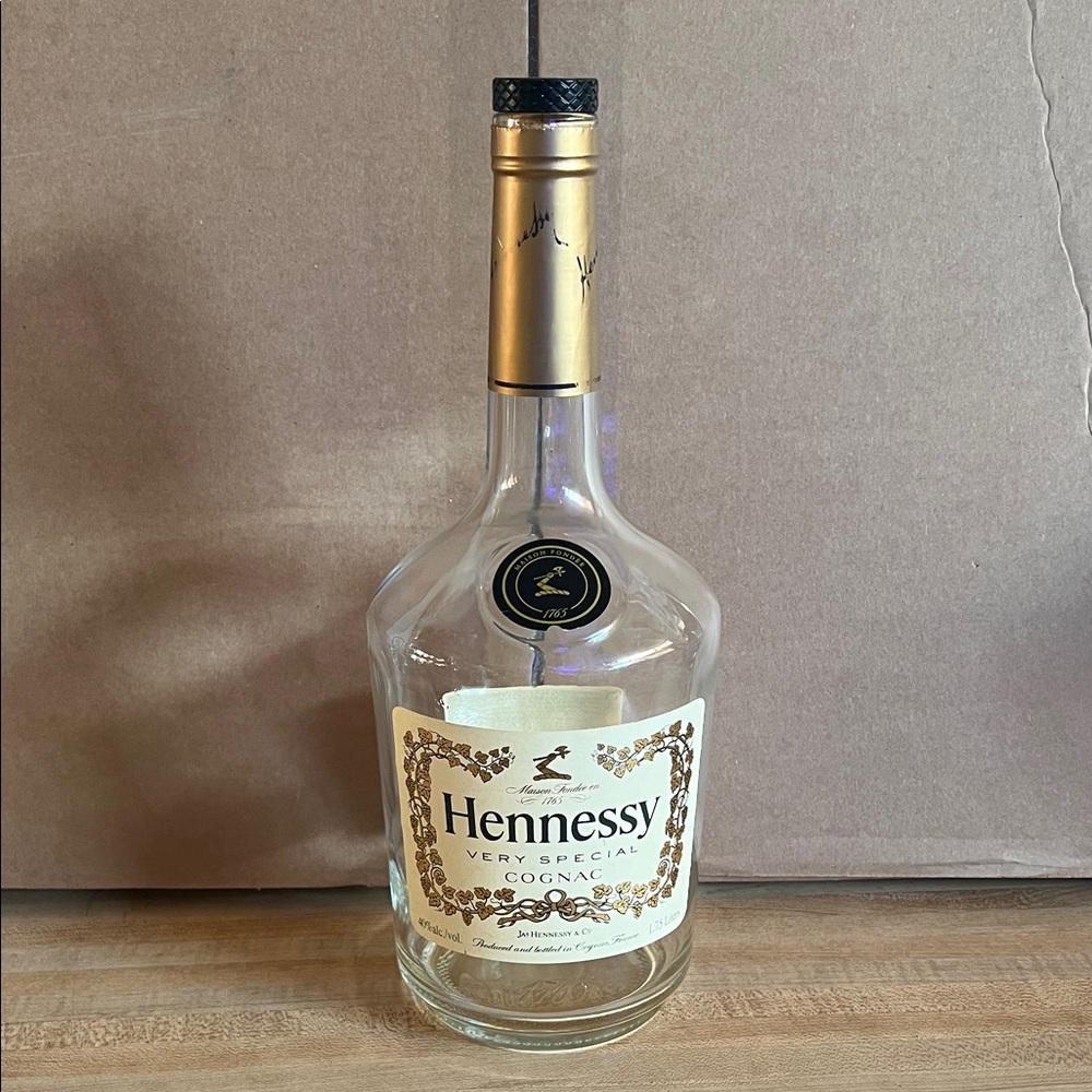 Big Hennessy Gold and Clear Cognac Bottle 1.75 ml